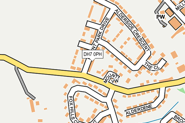 DH7 0PH map - OS OpenMap – Local (Ordnance Survey)