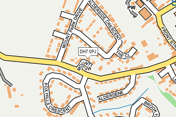 DH7 0PJ map - OS OpenMap – Local (Ordnance Survey)