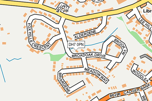 DH7 0PN map - OS OpenMap – Local (Ordnance Survey)