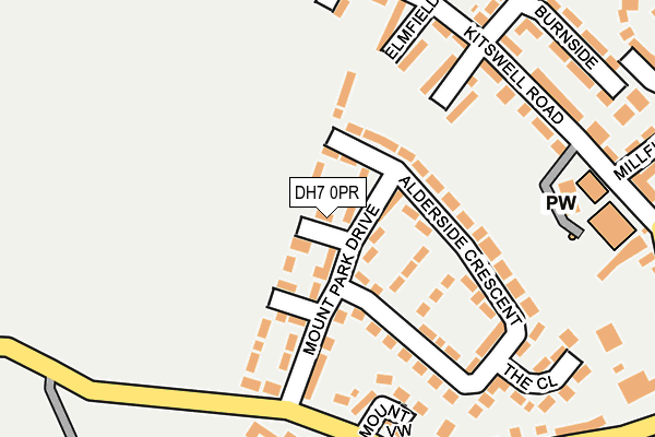 DH7 0PR map - OS OpenMap – Local (Ordnance Survey)