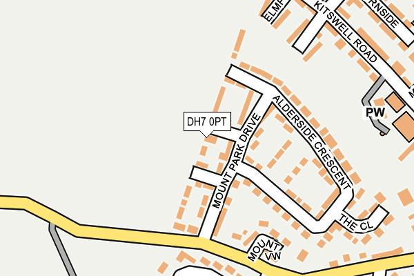 DH7 0PT map - OS OpenMap – Local (Ordnance Survey)