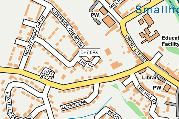 DH7 0PX map - OS OpenMap – Local (Ordnance Survey)