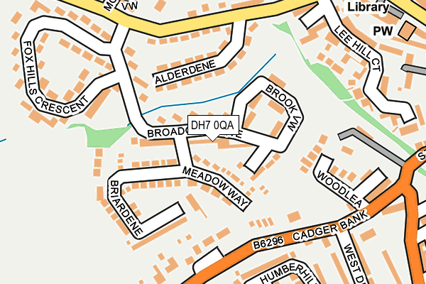 DH7 0QA map - OS OpenMap – Local (Ordnance Survey)