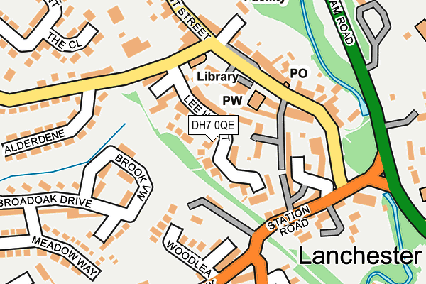 DH7 0QE map - OS OpenMap – Local (Ordnance Survey)