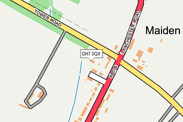 DH7 0QX map - OS OpenMap – Local (Ordnance Survey)
