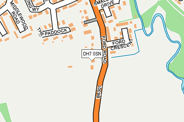 DH7 0SN map - OS OpenMap – Local (Ordnance Survey)