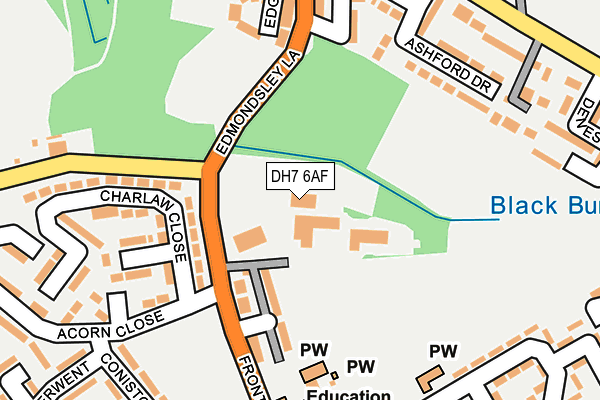 DH7 6AF map - OS OpenMap – Local (Ordnance Survey)