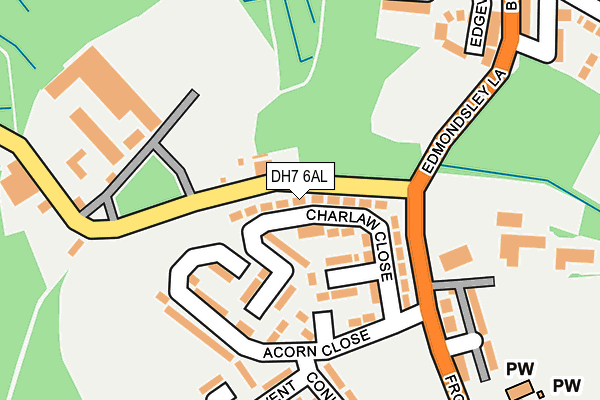 DH7 6AL map - OS OpenMap – Local (Ordnance Survey)