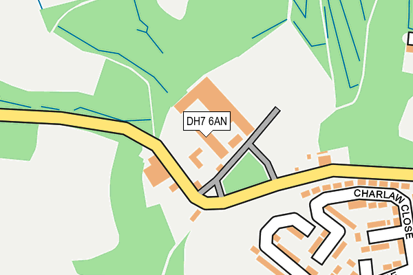 DH7 6AN map - OS OpenMap – Local (Ordnance Survey)