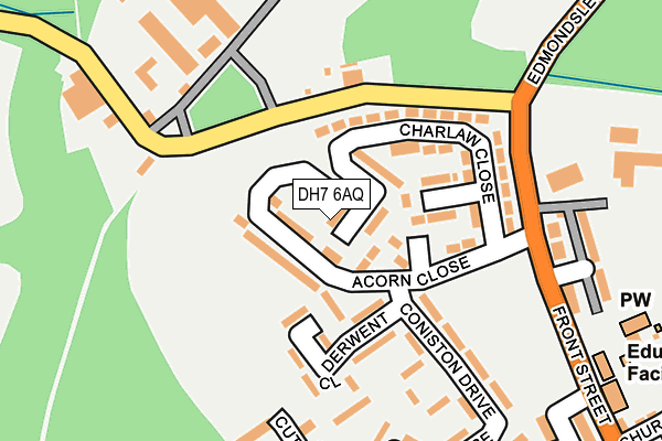 DH7 6AQ map - OS OpenMap – Local (Ordnance Survey)