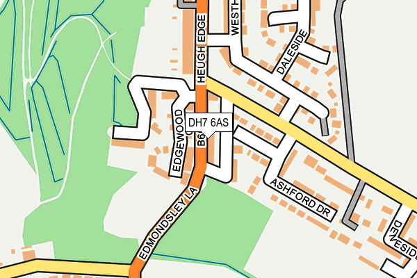 DH7 6AS map - OS OpenMap – Local (Ordnance Survey)
