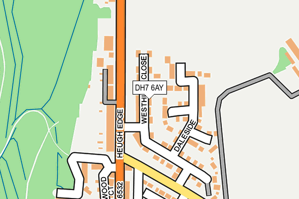 DH7 6AY map - OS OpenMap – Local (Ordnance Survey)