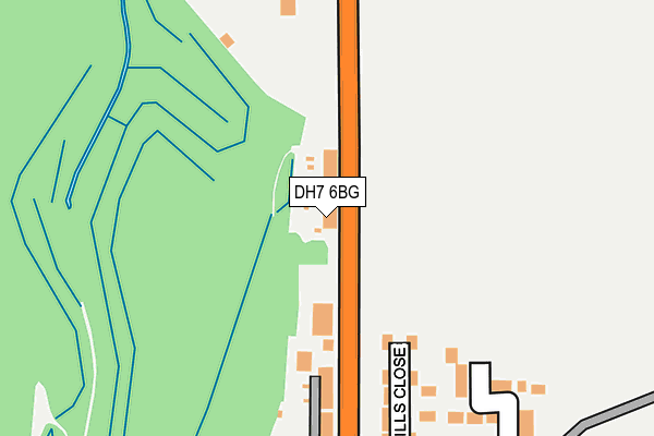 DH7 6BG map - OS OpenMap – Local (Ordnance Survey)