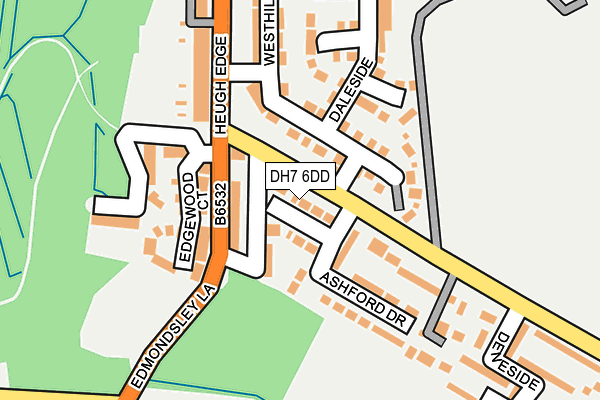 DH7 6DD map - OS OpenMap – Local (Ordnance Survey)