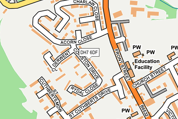 DH7 6DF map - OS OpenMap – Local (Ordnance Survey)
