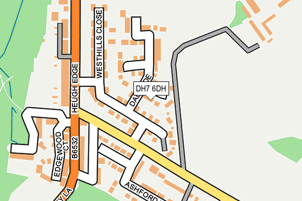 DH7 6DH map - OS OpenMap – Local (Ordnance Survey)