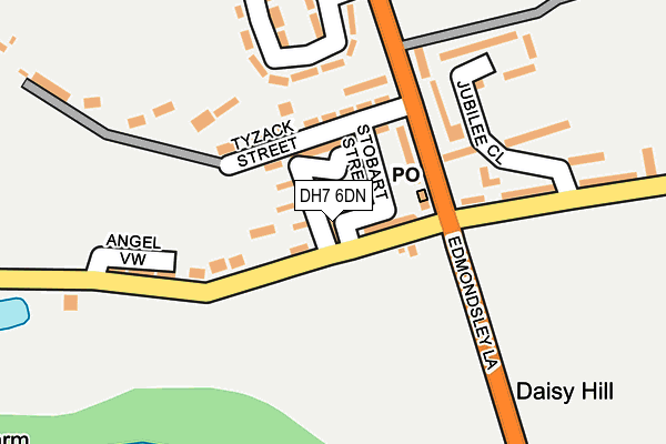 DH7 6DN map - OS OpenMap – Local (Ordnance Survey)
