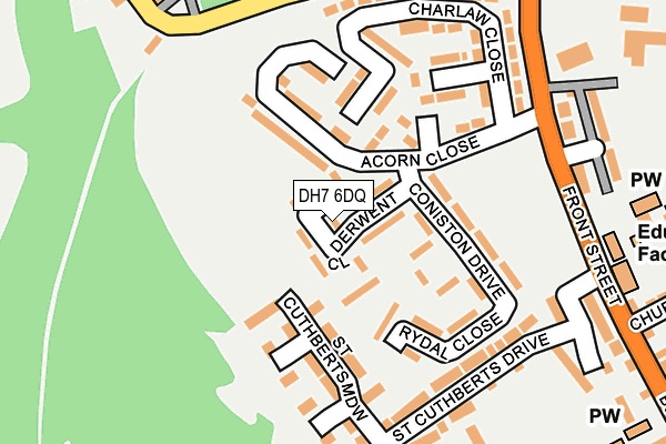 DH7 6DQ map - OS OpenMap – Local (Ordnance Survey)