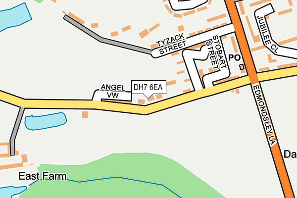 DH7 6EA map - OS OpenMap – Local (Ordnance Survey)