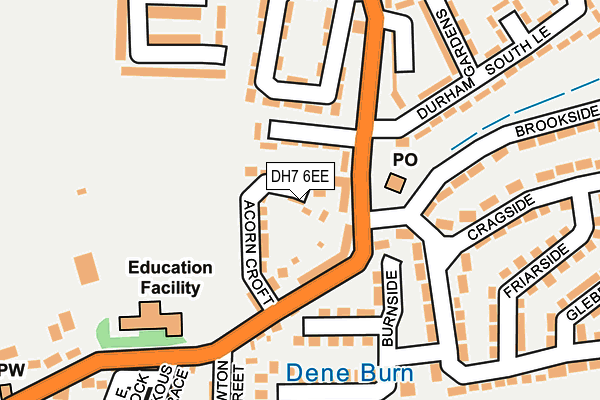 DH7 6EE map - OS OpenMap – Local (Ordnance Survey)
