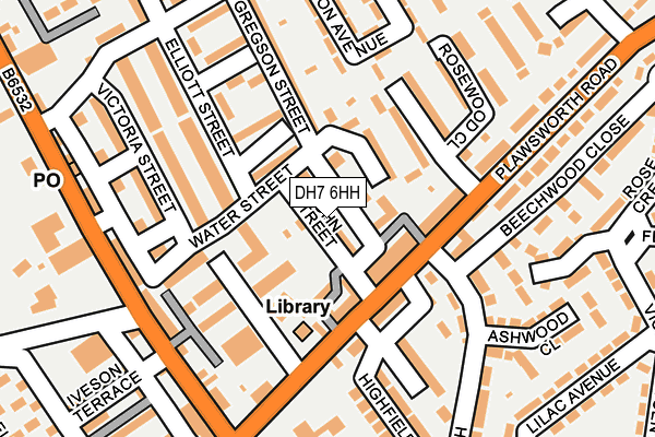 DH7 6HH map - OS OpenMap – Local (Ordnance Survey)