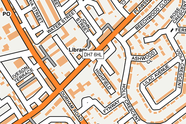 DH7 6HL map - OS OpenMap – Local (Ordnance Survey)