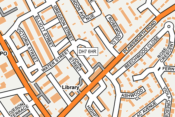 DH7 6HR map - OS OpenMap – Local (Ordnance Survey)