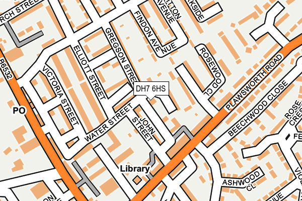 DH7 6HS map - OS OpenMap – Local (Ordnance Survey)
