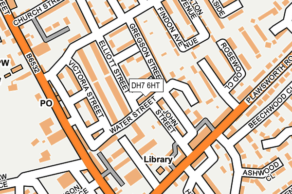 DH7 6HT map - OS OpenMap – Local (Ordnance Survey)