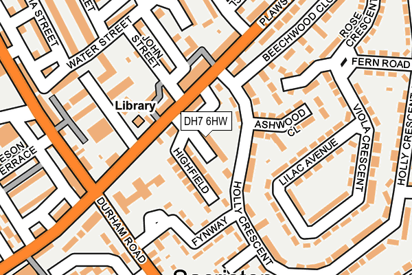 DH7 6HW map - OS OpenMap – Local (Ordnance Survey)