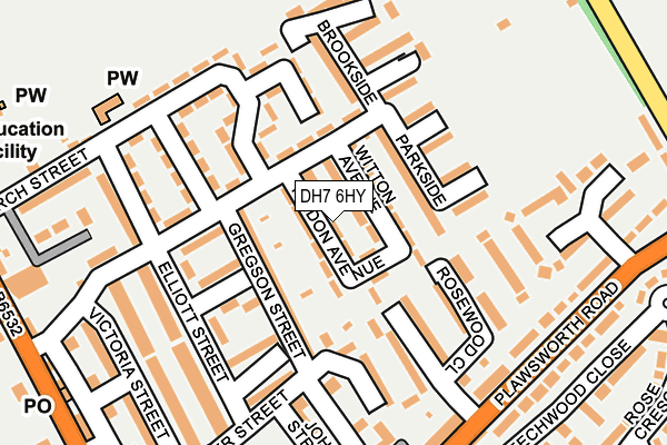 DH7 6HY map - OS OpenMap – Local (Ordnance Survey)