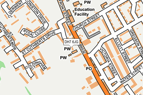 DH7 6JG map - OS OpenMap – Local (Ordnance Survey)