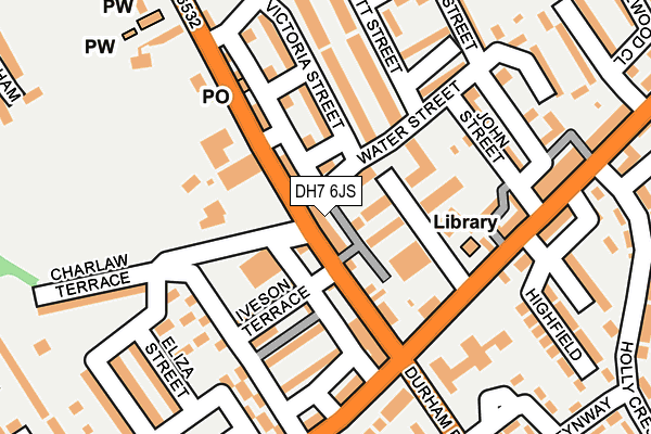 DH7 6JS map - OS OpenMap – Local (Ordnance Survey)