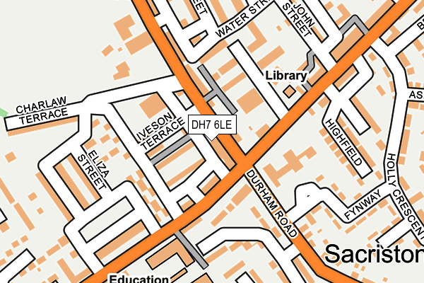 DH7 6LE map - OS OpenMap – Local (Ordnance Survey)