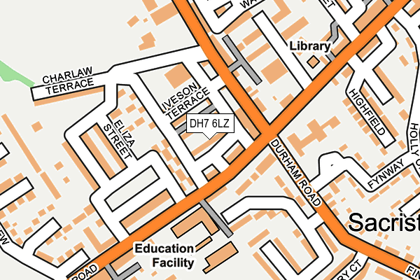 DH7 6LZ map - OS OpenMap – Local (Ordnance Survey)