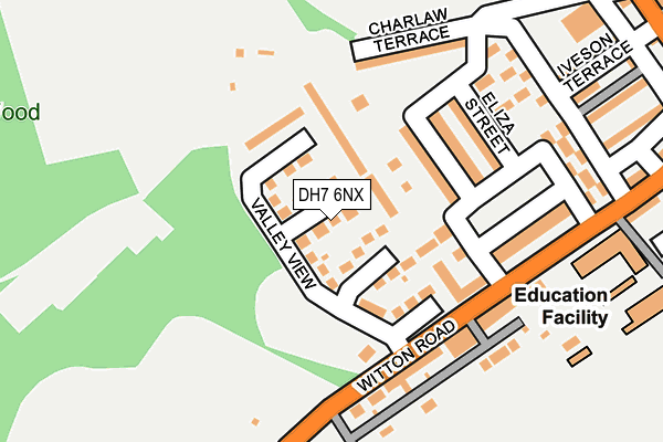 DH7 6NX map - OS OpenMap – Local (Ordnance Survey)