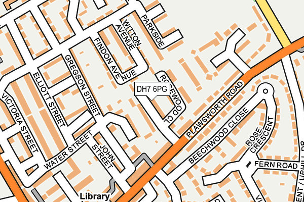 DH7 6PG map - OS OpenMap – Local (Ordnance Survey)