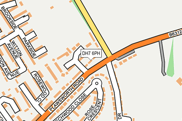 DH7 6PH map - OS OpenMap – Local (Ordnance Survey)