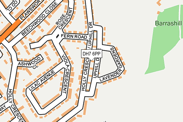 DH7 6PP map - OS OpenMap – Local (Ordnance Survey)