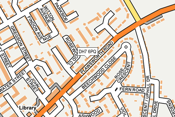 DH7 6PQ map - OS OpenMap – Local (Ordnance Survey)