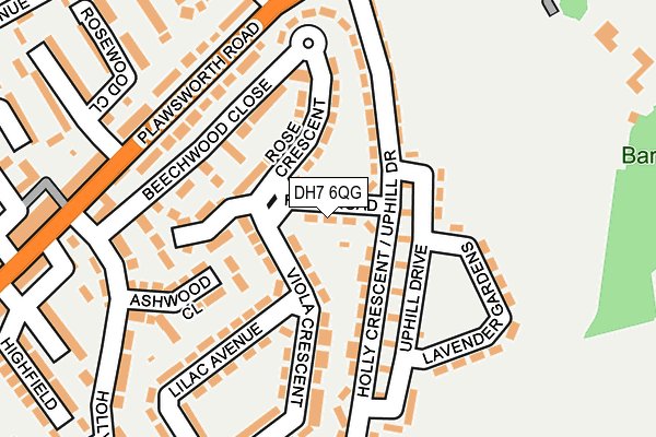 DH7 6QG map - OS OpenMap – Local (Ordnance Survey)