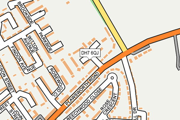 DH7 6QJ map - OS OpenMap – Local (Ordnance Survey)