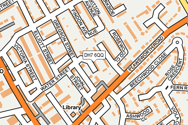 DH7 6QQ map - OS OpenMap – Local (Ordnance Survey)