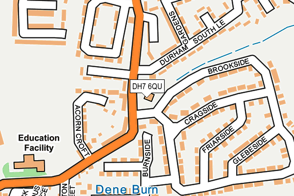 DH7 6QU map - OS OpenMap – Local (Ordnance Survey)