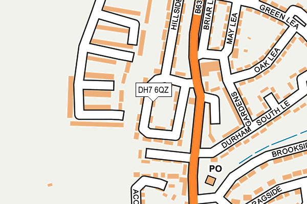 DH7 6QZ map - OS OpenMap – Local (Ordnance Survey)