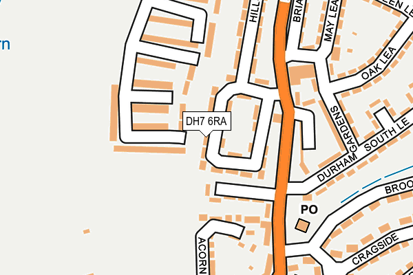 DH7 6RA map - OS OpenMap – Local (Ordnance Survey)