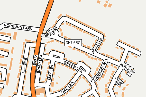 DH7 6RG map - OS OpenMap – Local (Ordnance Survey)