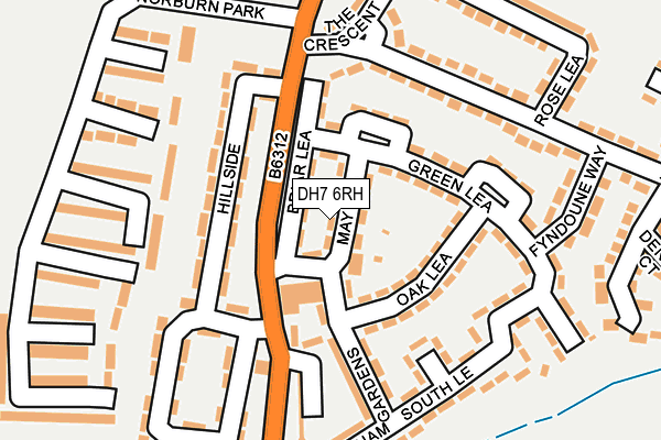 DH7 6RH map - OS OpenMap – Local (Ordnance Survey)