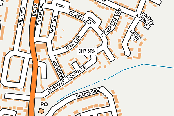 DH7 6RN map - OS OpenMap – Local (Ordnance Survey)