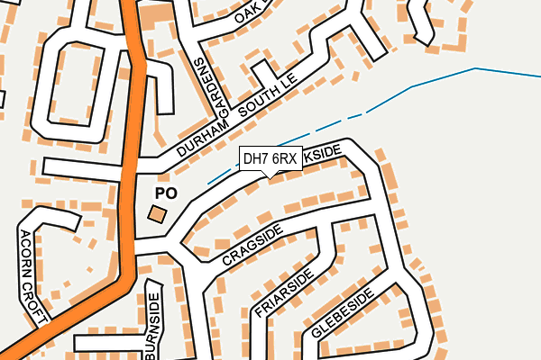 DH7 6RX map - OS OpenMap – Local (Ordnance Survey)